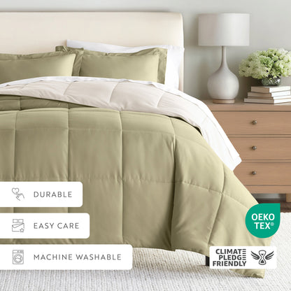 Reversible Down-Alternative Comforter Set