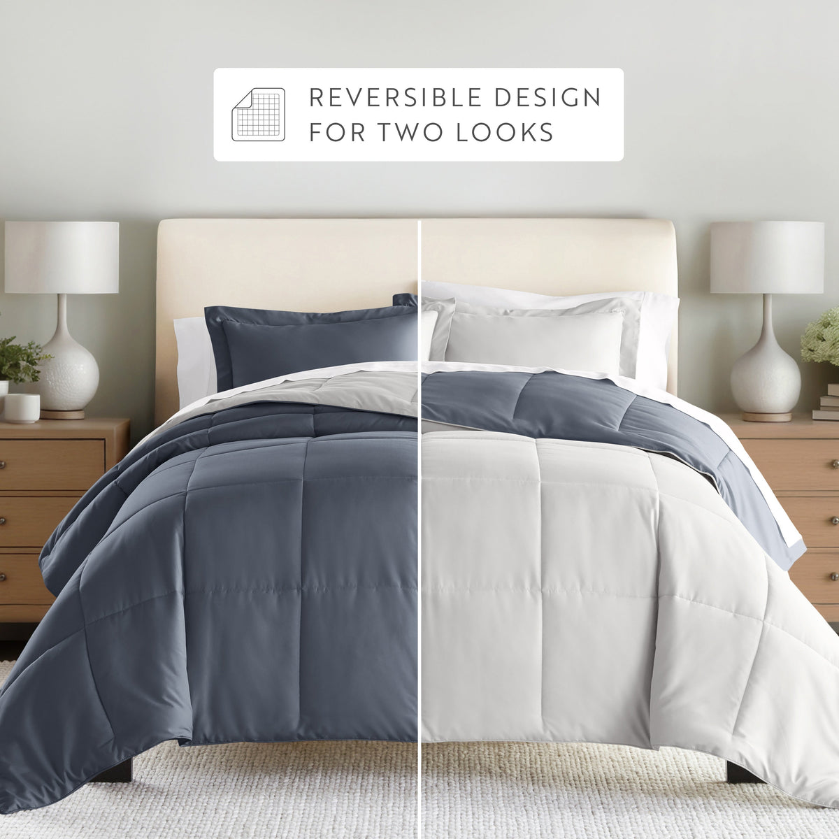 Reversible Down-Alternative Comforter Set