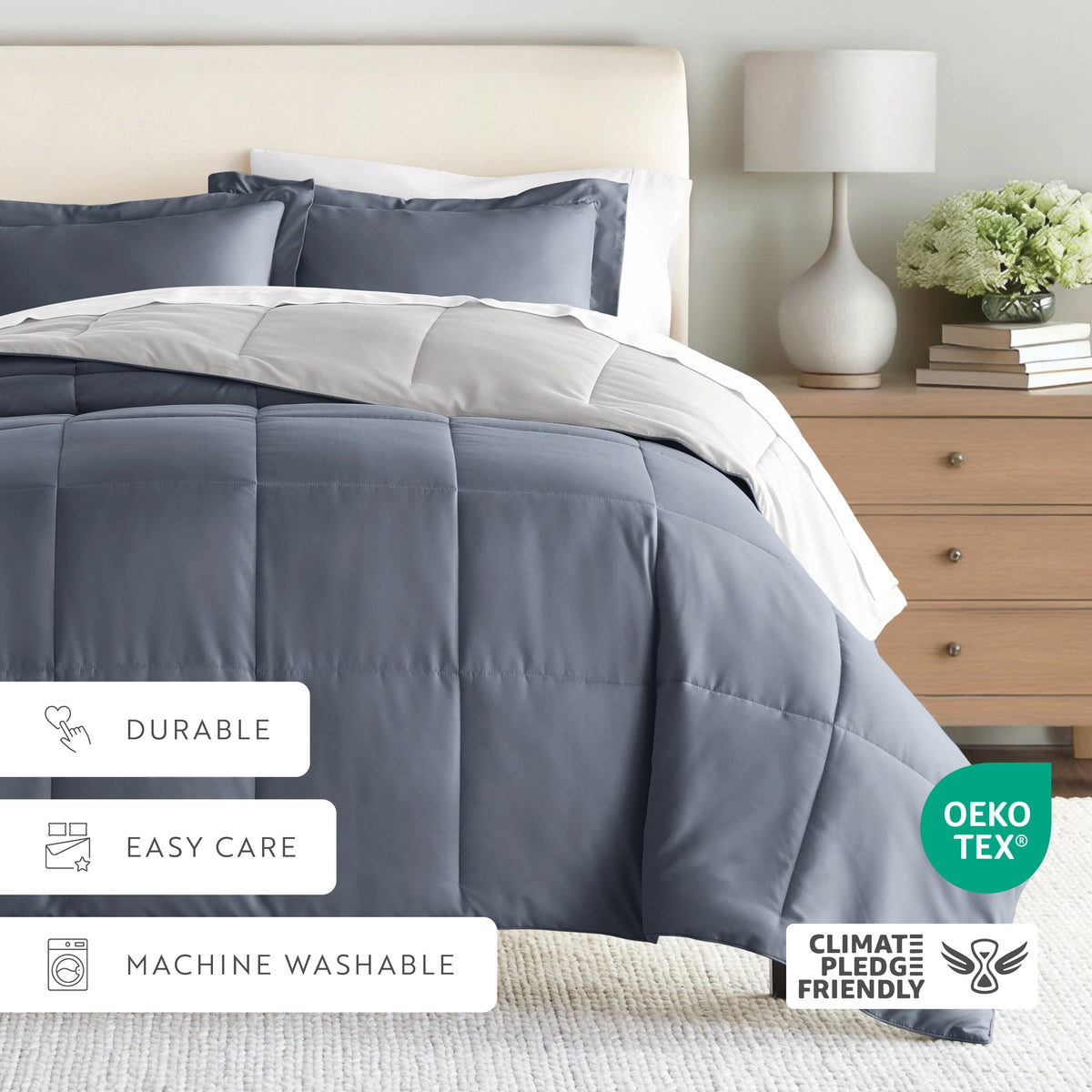 Reversible Down-Alternative Comforter Set