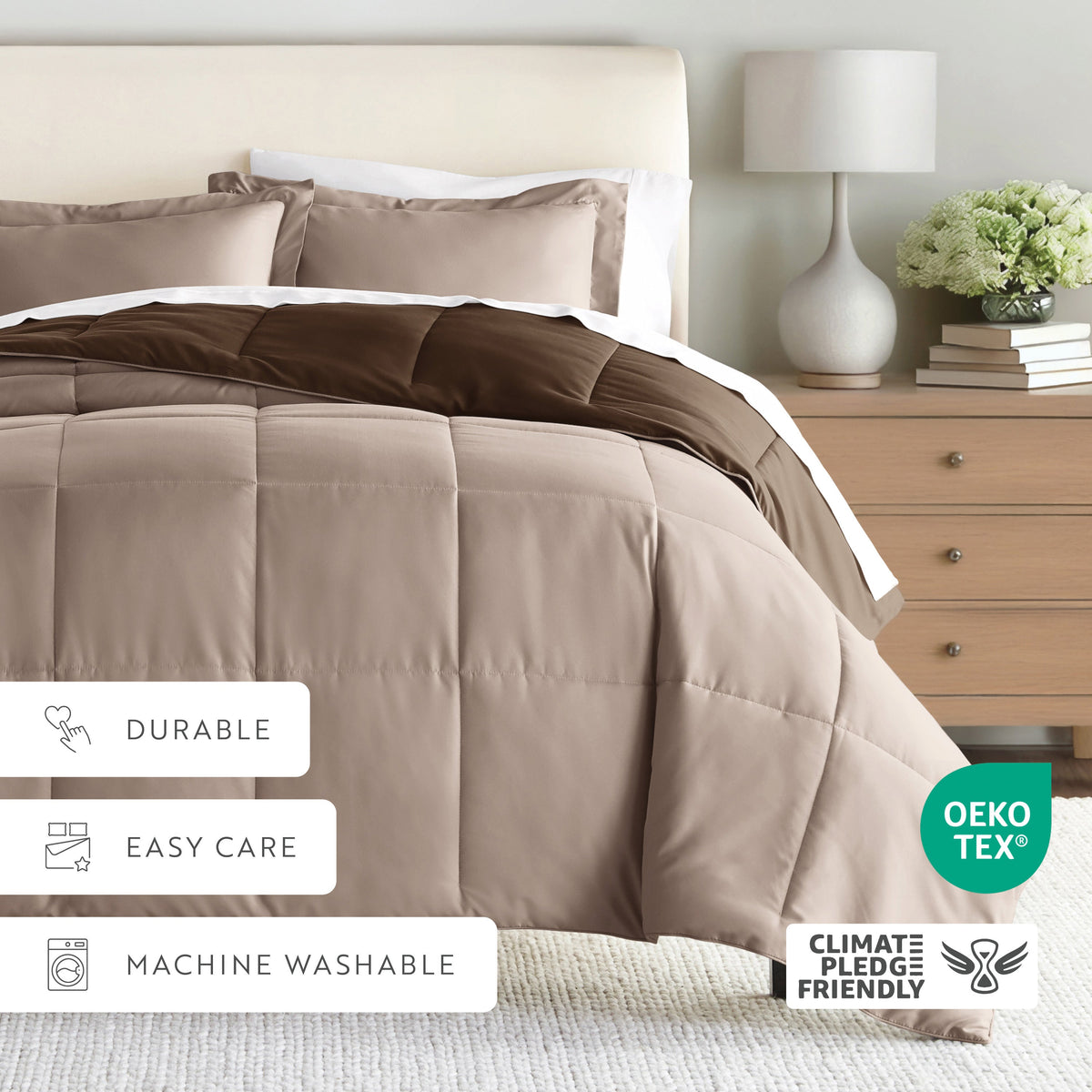 Reversible Down-Alternative Comforter Set