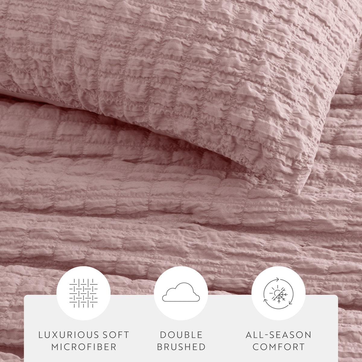 Seersucker Box Textured Down-Alternative Comforter Set