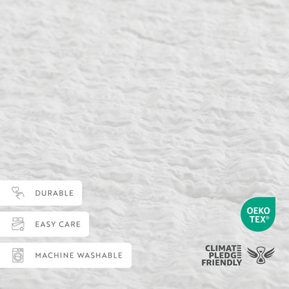 Seersucker Box Textured Down-Alternative Comforter Set