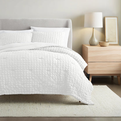 Seersucker Box Textured Down-Alternative Comforter Set