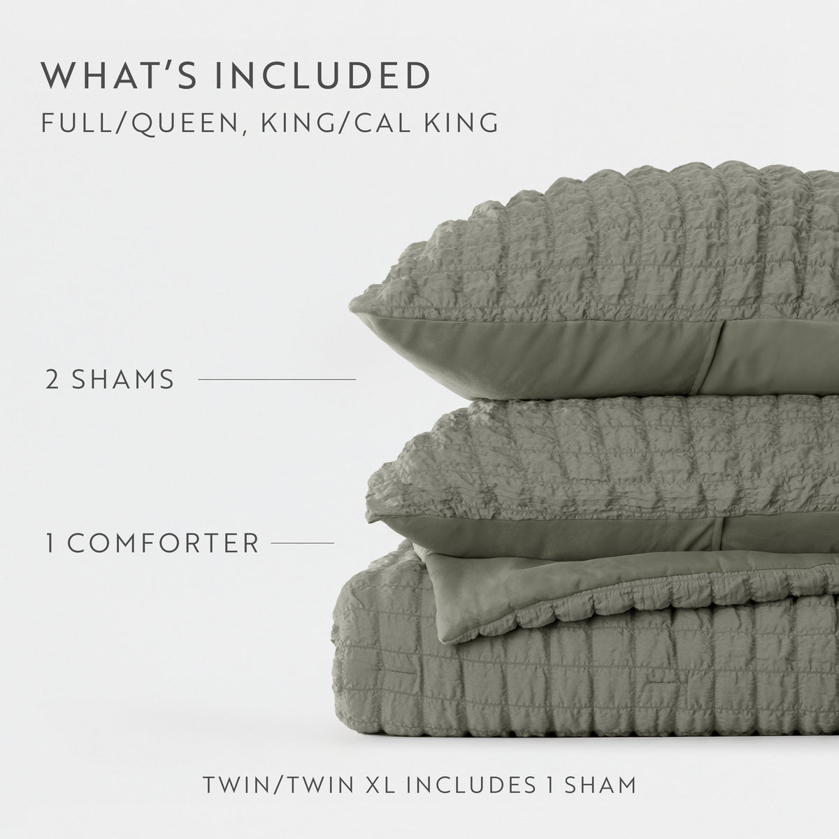 Seersucker Box Textured Down-Alternative Comforter Set