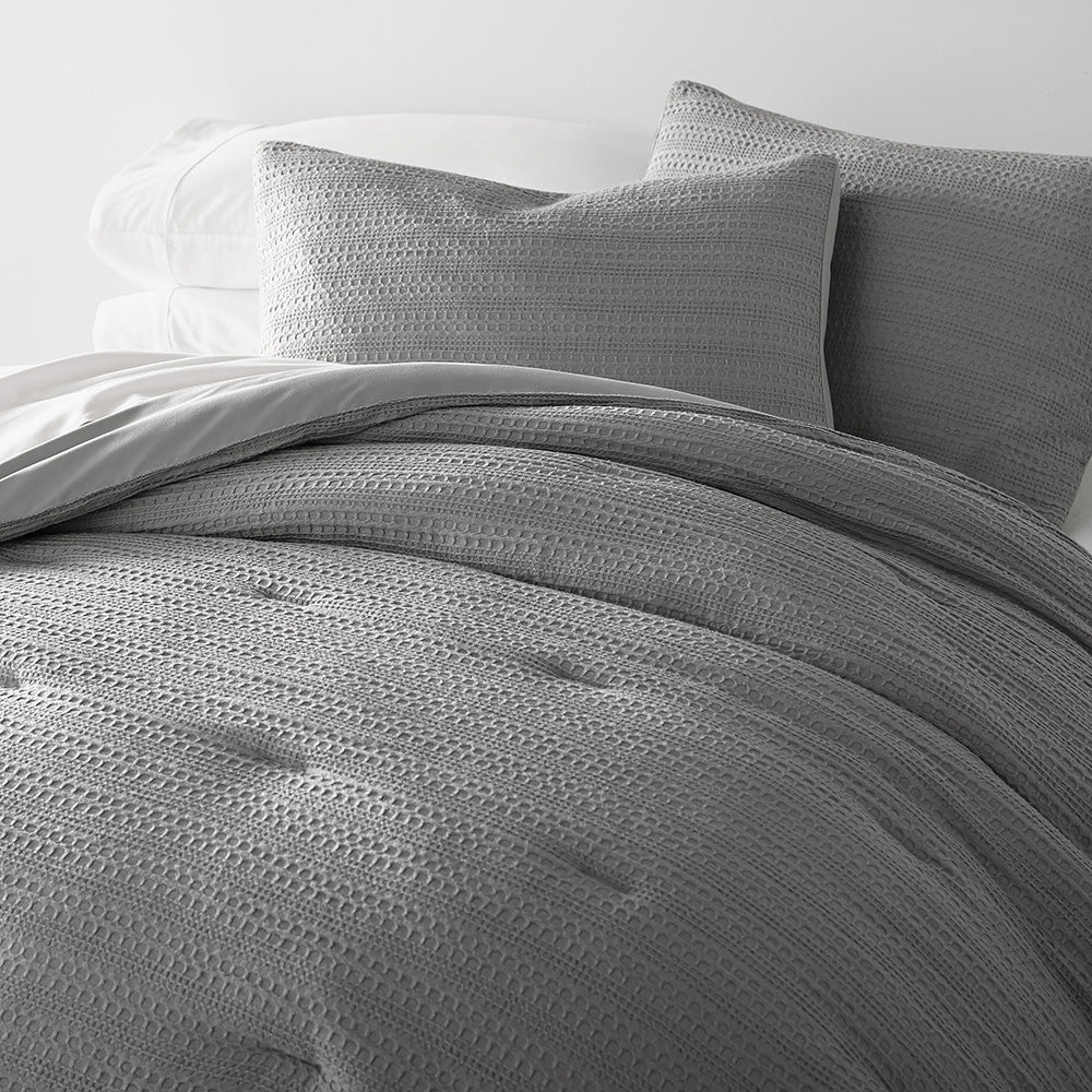 Waffle Textured Down-Alternative Comforter Set