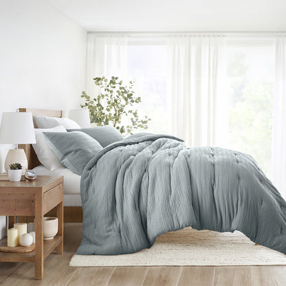Waffle Textured Down-Alternative Comforter Set