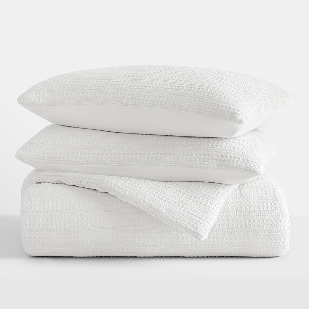 Waffle Textured Down-Alternative Comforter Set