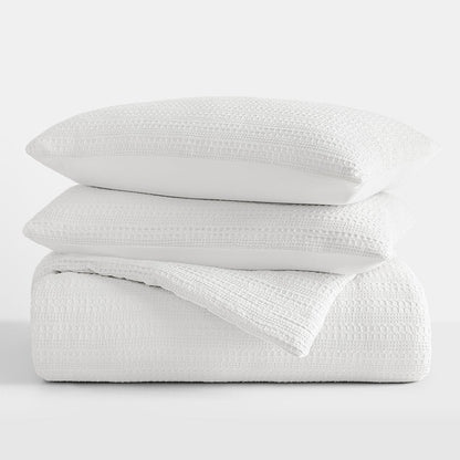 Waffle Textured Down-Alternative Comforter Set