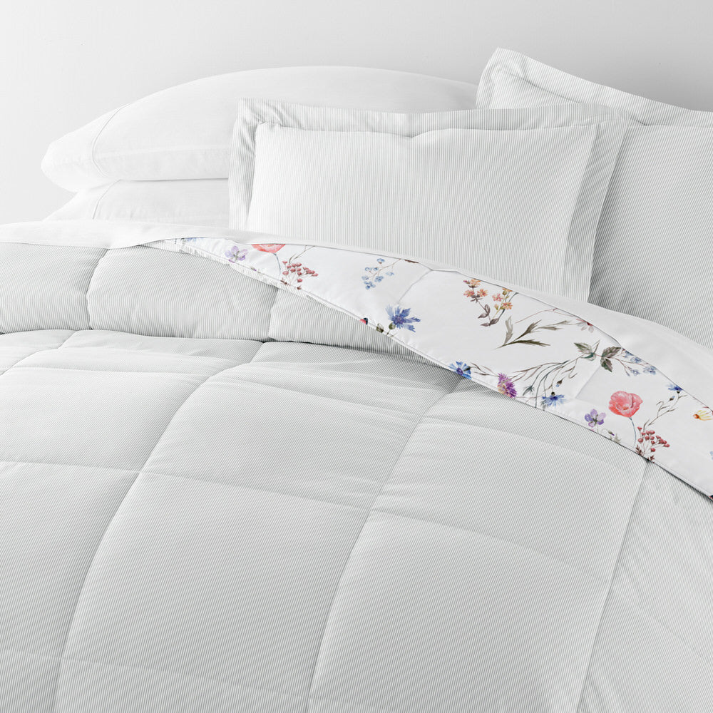 Meadow Floral Reversible Down-Alternative Comforter Set