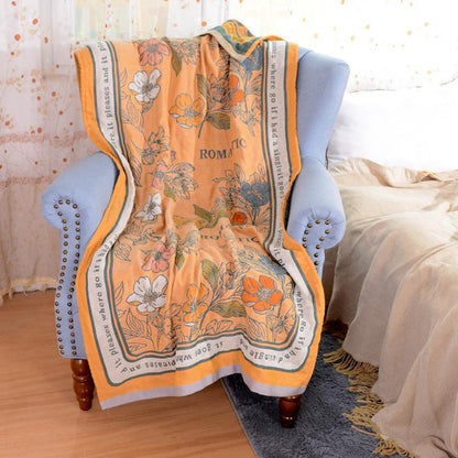 Flower Mixed Color Reversible Bath Towel