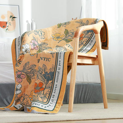 Flower Mixed Color Reversible Bath Towel