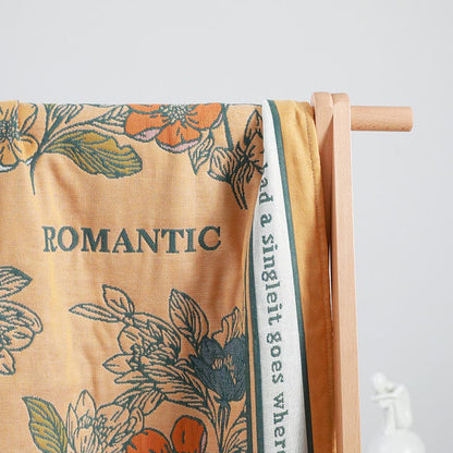Flower Mixed Color Reversible Bath Towel