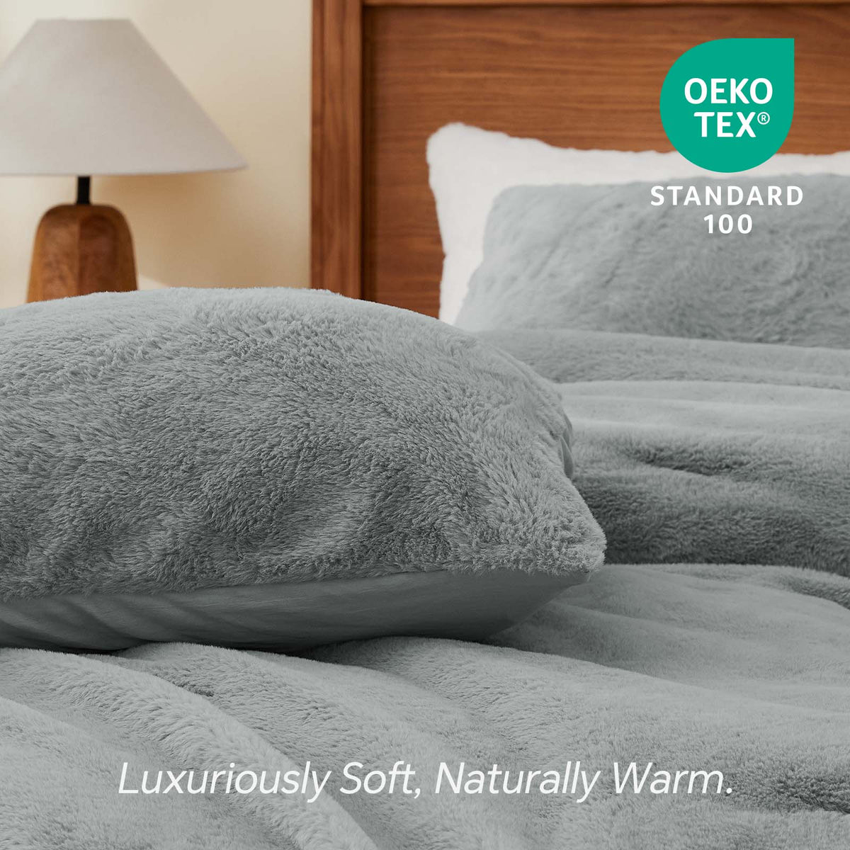 Luxe Flannel Faux Fur Comforter Set – Thick Winter Bedding