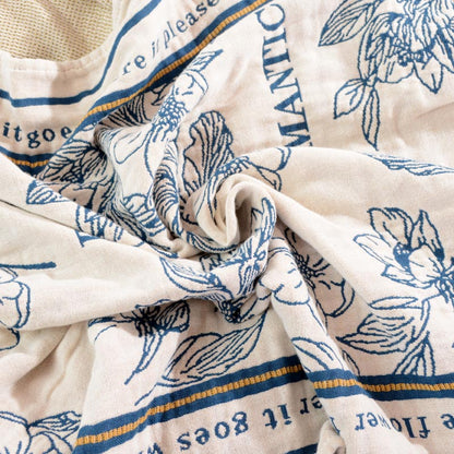 Flower Mixed Color Reversible Bath Towel