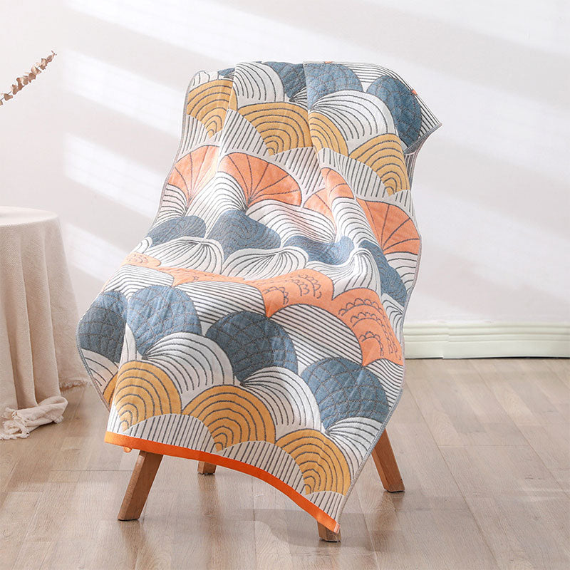 Shell Print Jacquard Cotton Bath Towel
