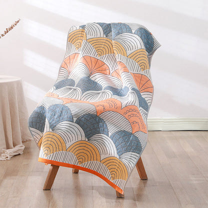 Shell Print Jacquard Cotton Bath Towel
