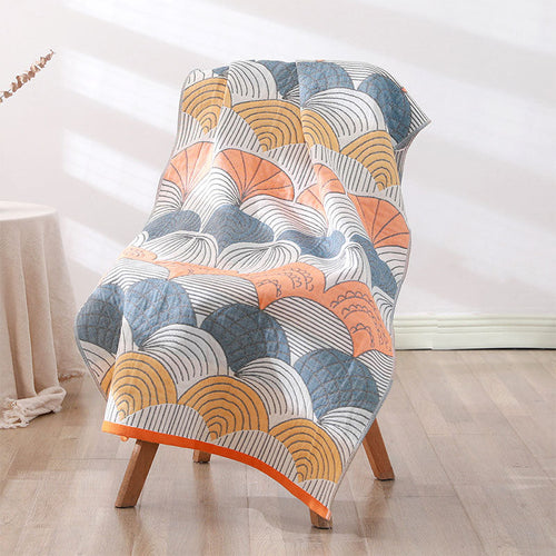 Shell Print Jacquard Cotton Bath Towel