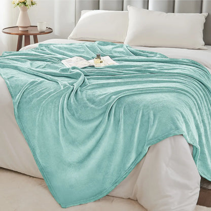 Luxe Flannel Fleece Throw Blanket – Plush Microfiber Throw for Couch, Sofa & Bed