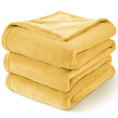 Luxe Flannel Fleece Throw Blanket – Plush Microfiber Throw for Couch, Sofa & Bed
