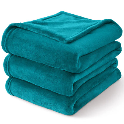 Luxe Flannel Fleece Throw Blanket – Plush Microfiber Throw for Couch, Sofa & Bed