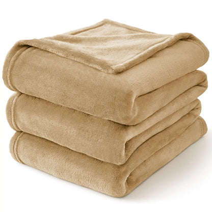 Luxe Flannel Fleece Throw Blanket – Plush Microfiber Throw for Couch, Sofa & Bed