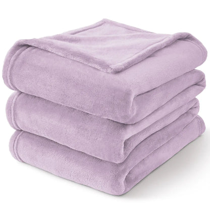 Luxe Flannel Fleece Throw Blanket – Plush Microfiber Throw for Couch, Sofa & Bed