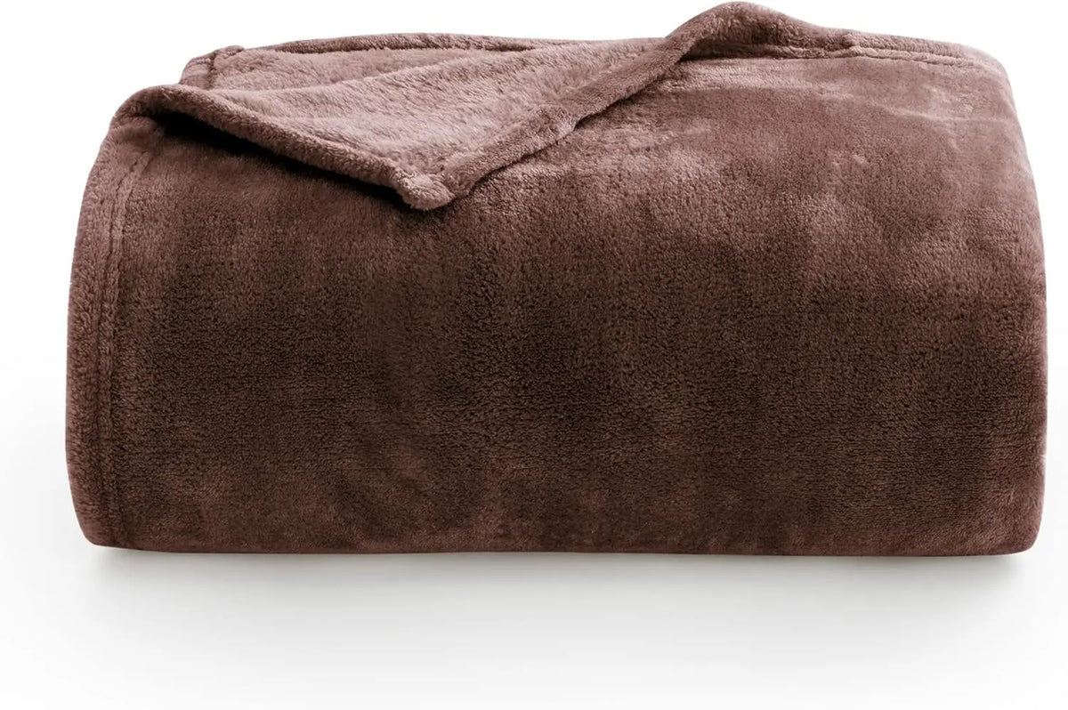Luxe Flannel Fleece Throw Blanket – Plush Microfiber Throw for Couch, Sofa & Bed