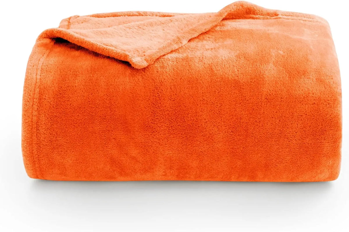 Luxe Flannel Fleece Throw Blanket – Plush Microfiber Throw for Couch, Sofa & Bed