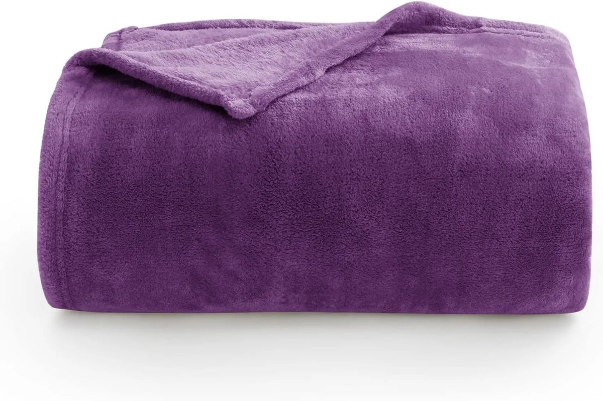 Luxe Flannel Fleece Throw Blanket – Plush Microfiber Throw for Couch, Sofa & Bed