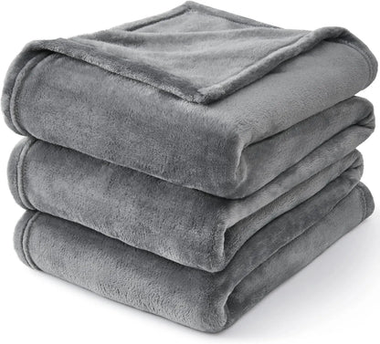 Luxe Flannel Fleece Throw Blanket – Plush Microfiber Throw for Couch, Sofa & Bed