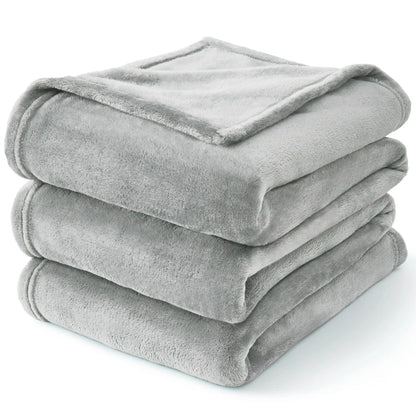 Luxe Flannel Fleece Throw Blanket – Plush Microfiber Throw for Couch, Sofa & Bed