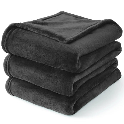 Luxe Flannel Fleece Throw Blanket – Plush Microfiber Throw for Couch, Sofa & Bed