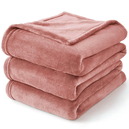 Luxe Flannel Fleece Throw Blanket – Plush Microfiber Throw for Couch, Sofa & Bed