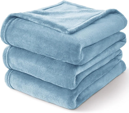 Luxe Flannel Fleece Throw Blanket – Plush Microfiber Throw for Couch, Sofa & Bed