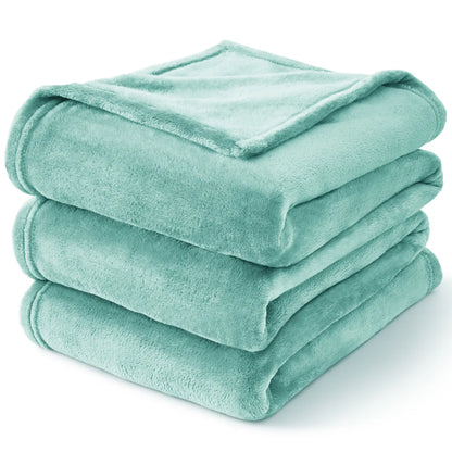 Luxe Flannel Fleece Throw Blanket – Plush Microfiber Throw for Couch, Sofa & Bed
