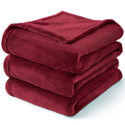 Luxe Flannel Fleece Throw Blanket – Plush Microfiber Throw for Couch, Sofa & Bed
