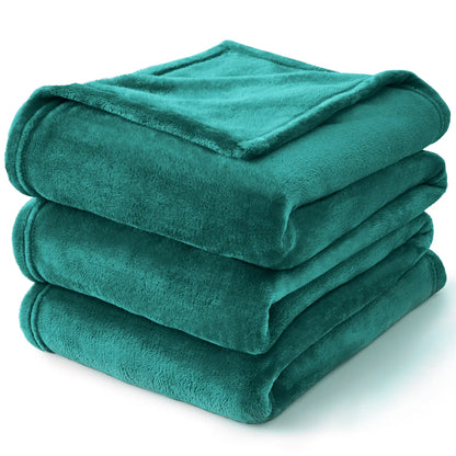 Luxe Flannel Fleece Throw Blanket – Plush Microfiber Throw for Couch, Sofa & Bed