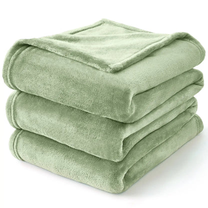 Luxe Flannel Fleece Throw Blanket – Plush Microfiber Throw for Couch, Sofa & Bed