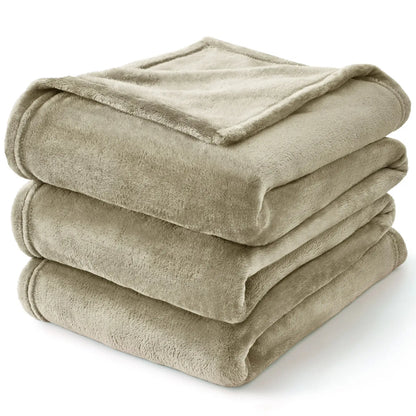Luxe Flannel Fleece Throw Blanket – Plush Microfiber Throw for Couch, Sofa & Bed