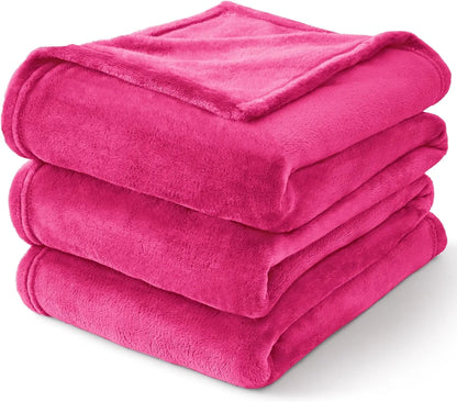Luxe Flannel Fleece Throw Blanket – Plush Microfiber Throw for Couch, Sofa & Bed