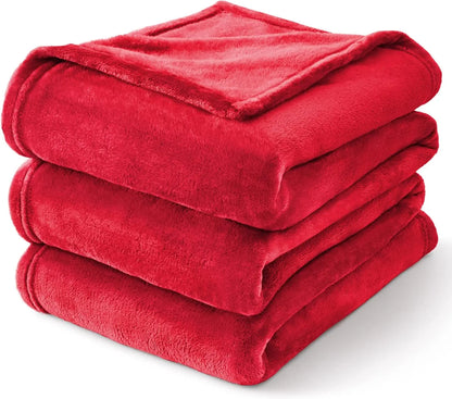 Luxe Flannel Fleece Throw Blanket – Plush Microfiber Throw for Couch, Sofa & Bed
