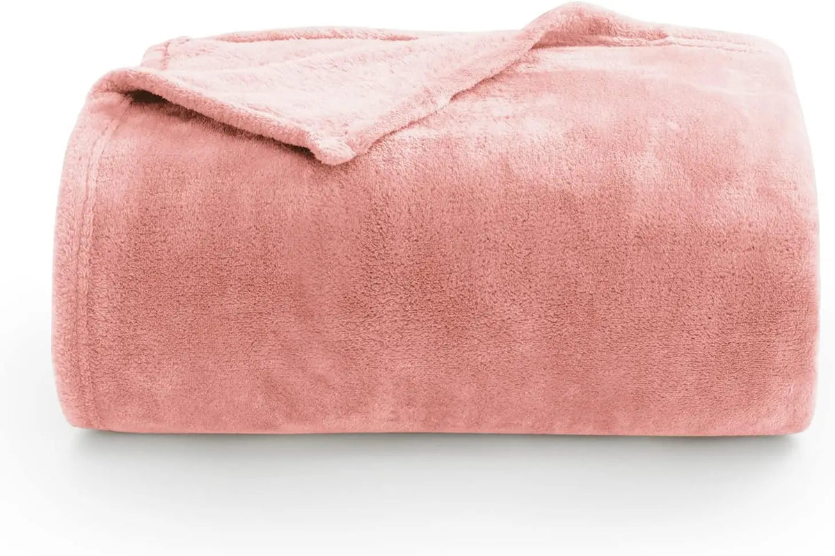 Luxe Flannel Fleece Throw Blanket – Plush Microfiber Throw for Couch, Sofa & Bed