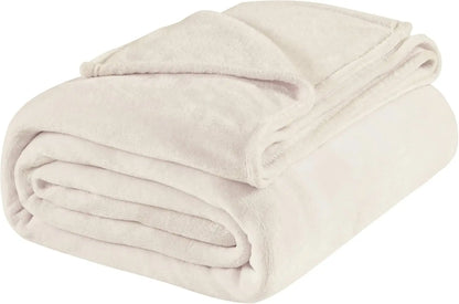 Luxe Flannel Fleece Throw Blanket – Plush Microfiber Throw for Couch, Sofa & Bed
