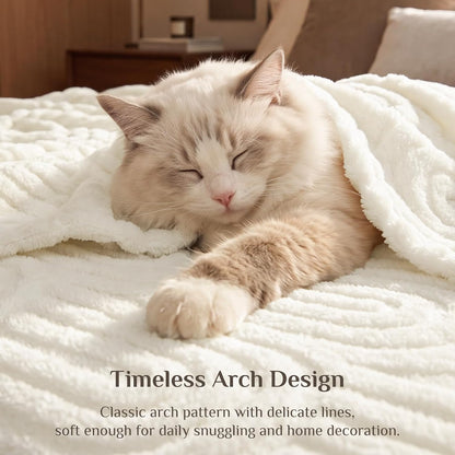 Boho Fleece Throw Blanket – Cozy Plush for Couch & Bed