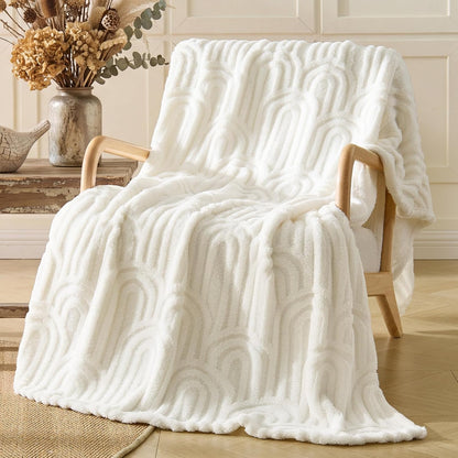 Boho Fleece Throw Blanket – Cozy Plush for Couch & Bed