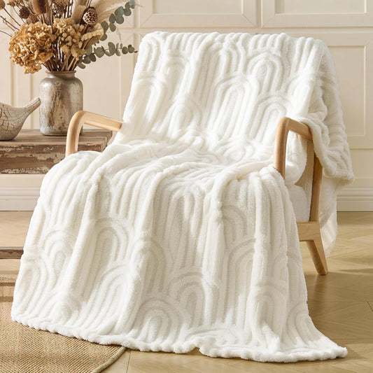 Boho Fleece Throw Blanket – Cozy Plush for Couch & Bed