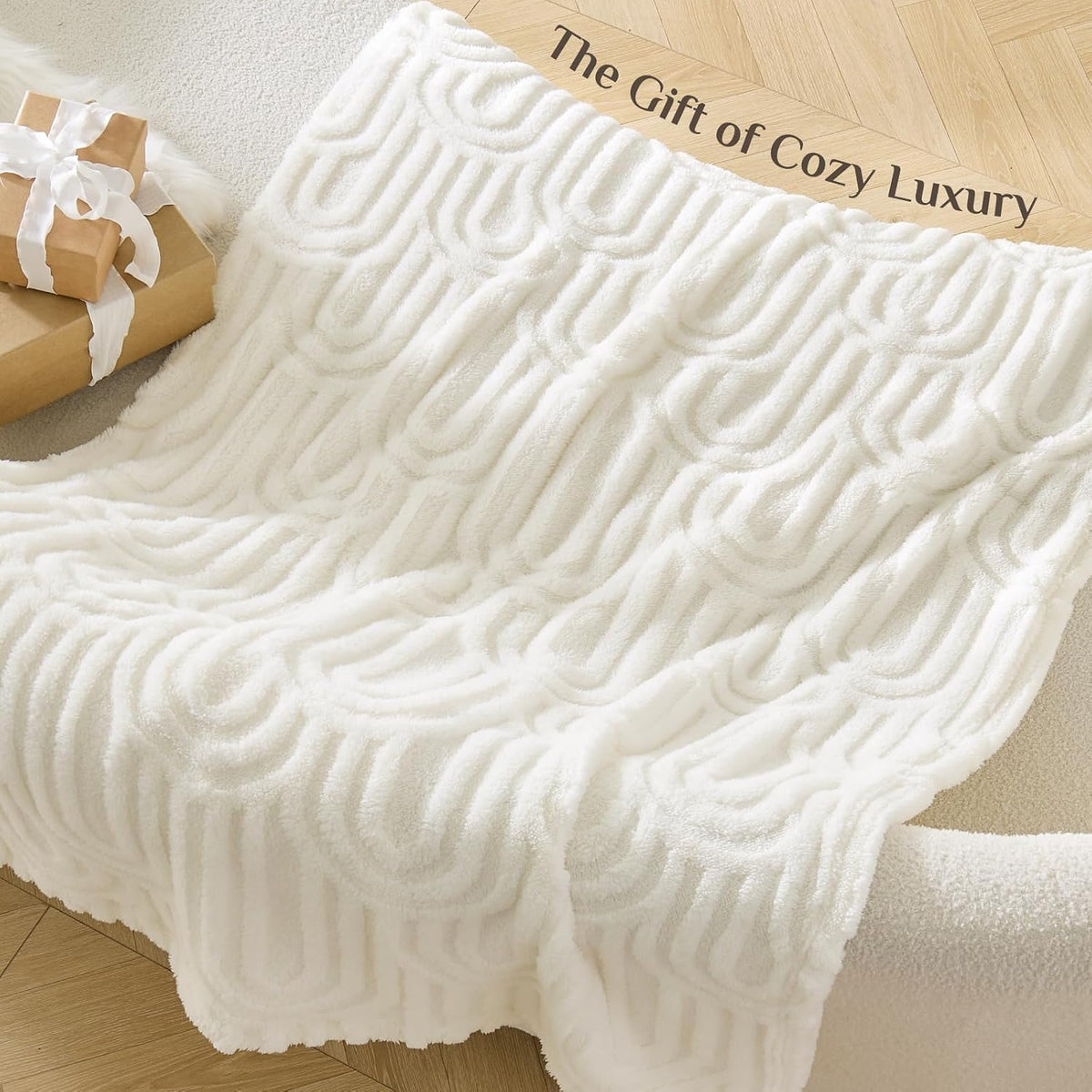 Boho Fleece Throw Blanket – Cozy Plush for Couch & Bed