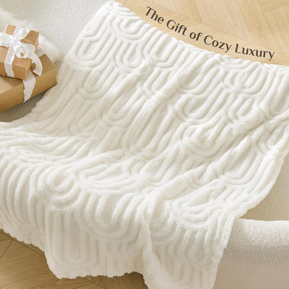 Boho Fleece Throw Blanket – Cozy Plush for Couch & Bed