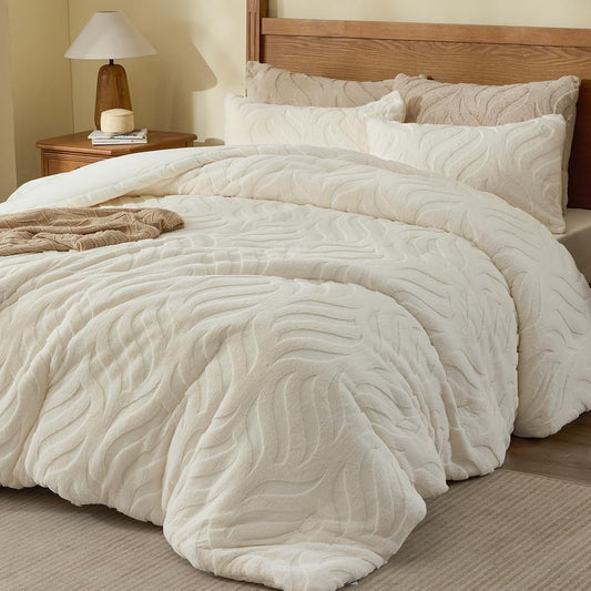 Luxe Flannel Faux Fur Comforter Set – Plush Winter Bedding