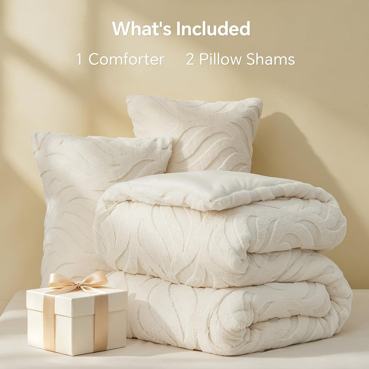 Luxe Flannel Faux Fur Comforter Set – Plush Winter Bedding